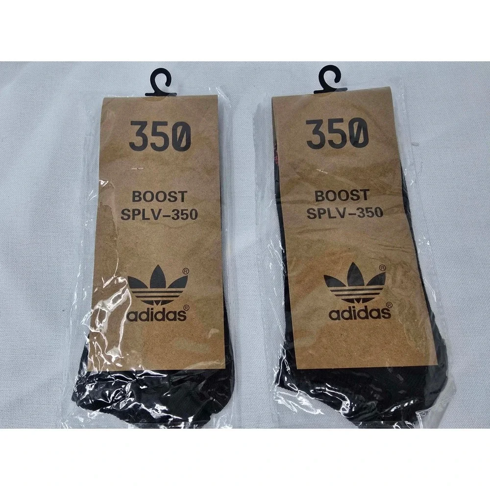 Adidas 350 Boost SPLV-350 Ankle Socks 2 Pair Set Black Red White Streetwear NEW